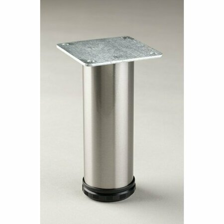 COMO Pmi 6 in. To 7 in. Adjustable Cabinet Leg Brushed Steel 552-15-ST